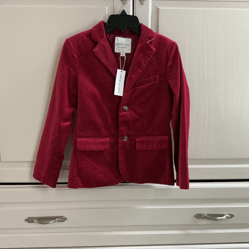 Janie and Jack boys jacket size 10 NWT. Velour jacket